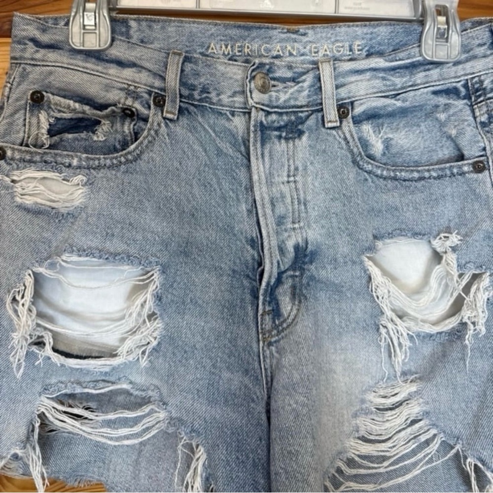 American eagle ripped distressed 90s boyfriend short shorts size 6 - Picture 2 of 6